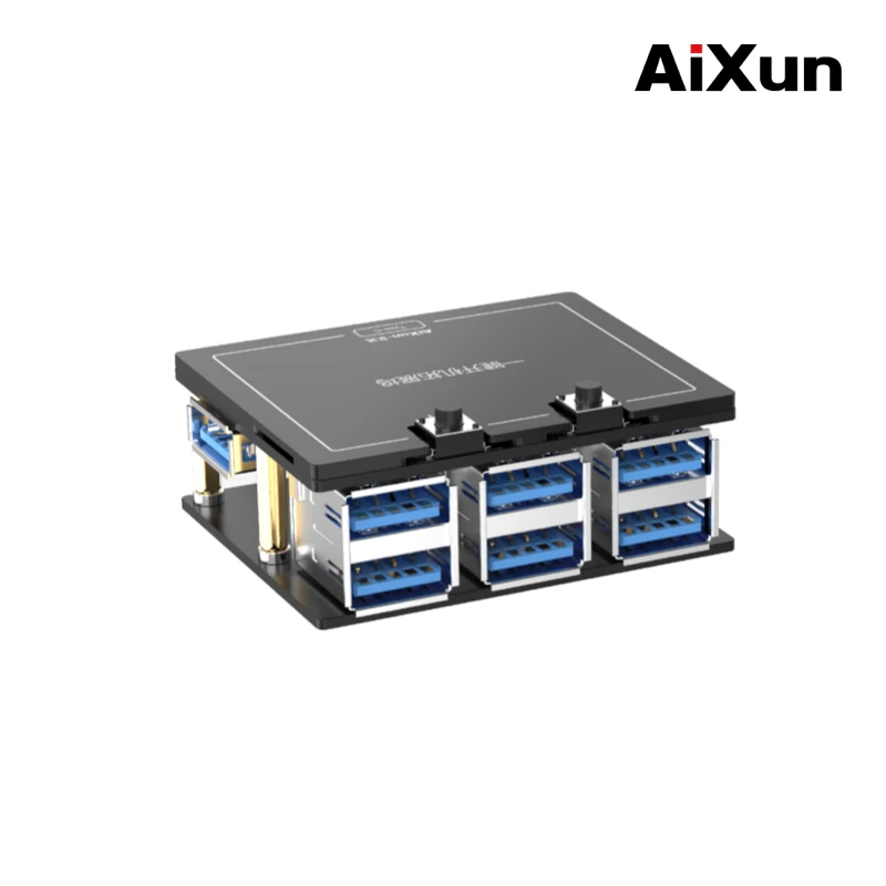 P2408S One Key Boot Up Docking Station with Six HUB Ports iPhone Battery Protocols