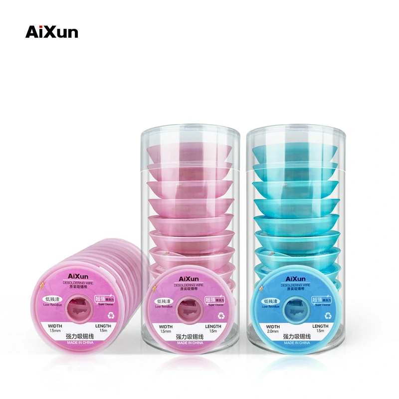 AiXun Strong Solder Wick 10pcs Package Desoldering Wire Roll